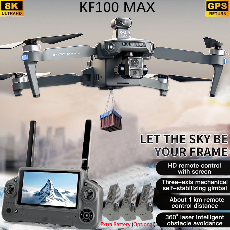 KF100 MAX GPS Drone 4K Kamera  - Drone Controller Screen incelemesi ve fiyatı
