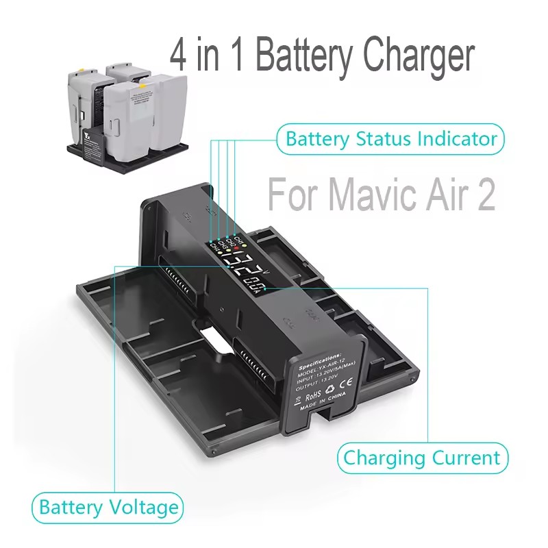 Mavic Air 2/ 2S Drone Pil Akıl - Drone Charging Hub incelemesi ve fiyatı